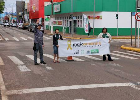 Nova Andradina inicia ações do Maio Amarelo com blitz educativa