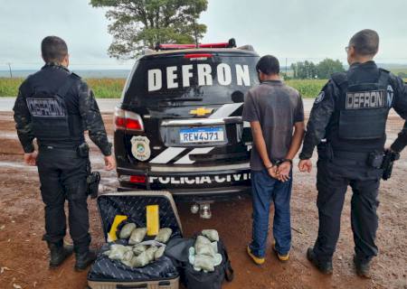 Passageiro de ônibus é preso pela Defron ao traficar drogas para o Mato Grosso