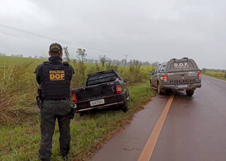 DOF apreende arma de fogo, pneus e carro por adulteração de sinal identificador durante final de semana