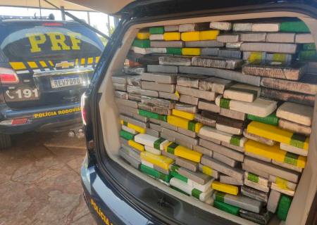 Em Terenos, PRF apreende carga de cocaína avaliada em R$ 80 milhões