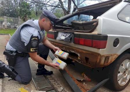 Em SP, Polícia Rodoviária apreende 38 kg de maconha em carro com placas de Coronel Sapucaia