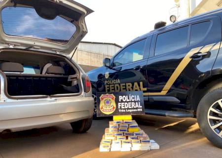 Polícia Federal apreende 35 kg de cocaína em veículo na cidade de Selvíria