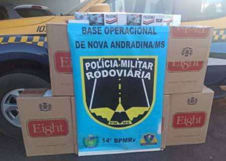 Polícia Militar Rodoviária apreende carga de cigarros contrabandeados em Angélica