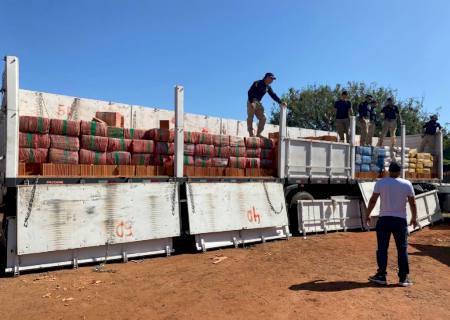 Polícia apreende 12 ton de maconha escondidas em carga de tijolos