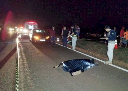 Pedestre morre atropelado por carro na BR-163 em Dourados