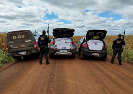 DOF apreende dois carregamentos de cigarros e recupera carro furtado em Maracaju