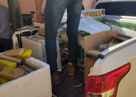 Polícia Federal fecha entreposto de drogas e apreende 800 kg de maconha em Dourados