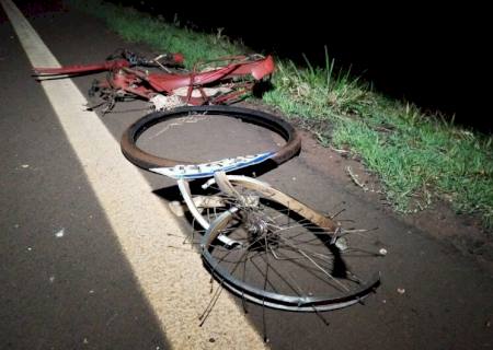 Ciclista morre atropelado por caminhonete na MS-379 em Laguna Carapã