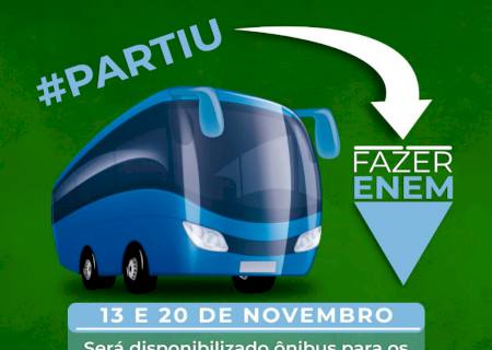 Batayporã: Secel disponibilizará ônibus para inscritos realizarem prova do Enem