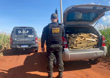 DOF encontra veículo carregado com maconha na zona rural de Ponta Porã