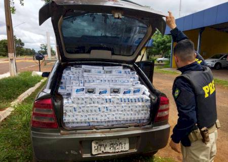 PRF apreende carga de cigarros contrabandeados em Maracaju