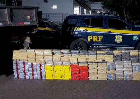 Em outra grande apreensão, PRF intercepta 390 kg de cocaína na Capital