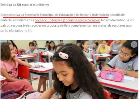 Legislativo questiona atraso na entrega de uniformes aos alunos da Rede Municipal de Ensino