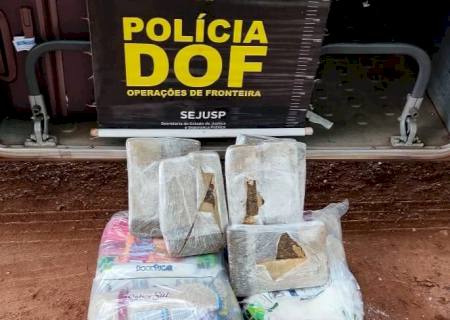 DOF apreende droga dentro de cestas de alimentos em Ponta Porã