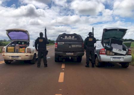 Dupla é presa com materiais de descaminho avaliados em mais de R$ 500 mil em Laguna Carapã