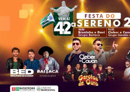 Com seis atrações, Festa do Sereno 2023 vai garantir bailão e sertanejo com artistas nacionais