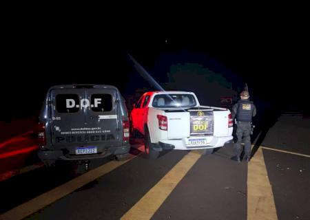 Veículo com restrição criminal ocorrida em Goiás foi recuperado pelo DOF em Laguna Carapã