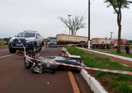 Motociclista morre e ciclista fica em estado grave em colisão em Dourados