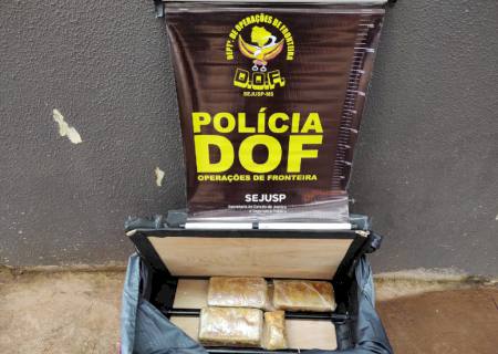 Passageira de ônibus é presa com pasta base de cocaína em Ponta Porã