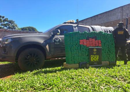 DOF encontra entreposto de drogas e apreende 500 kg de maconha na região de fronteira