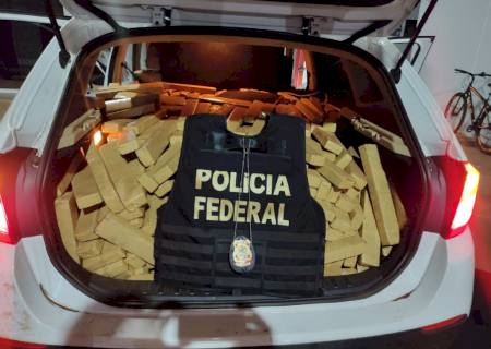 Em Dourados, Polícia Federal apreende 800 kg de maconha em uma BMW