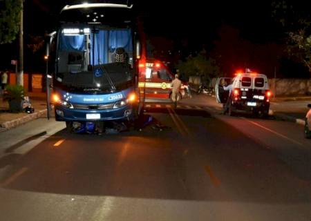 Casal de moto morre atropelado por ônibus em Maracaju