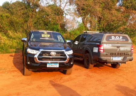 Caminhonete com placas falsas é apreendida pelo DOF em Iguatemi