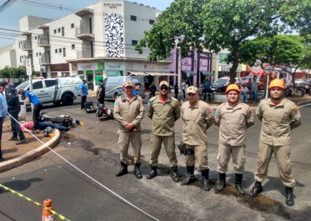 Corpo de Bombeiros Militar realiza simulado de acidente de trânsito em Nova Andradina