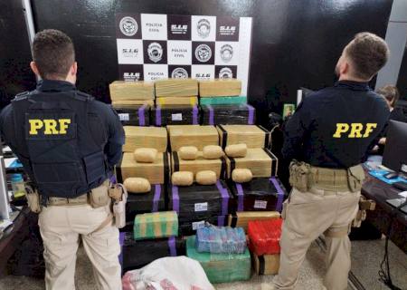 PRF apreende 1,7 tonelada de maconha e prende ''batedor'' da droga em Dourados