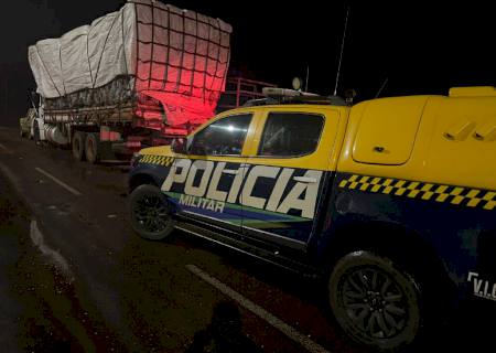 Polícia Militar Rodoviária apreende carga irregular de carvão em Nova Andradina