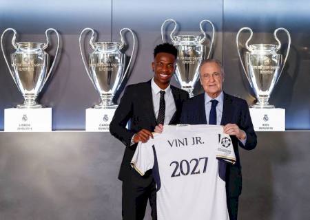 Real Madrid renova contrato com atacante Vinicius Júnior até 2027