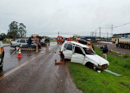 Motorista de Uno fica em estado grave após acidente em Dourados