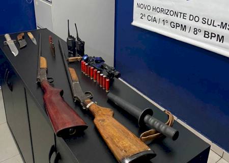 Dupla é presa com armas de fogo em Novo Horizonte do Sul