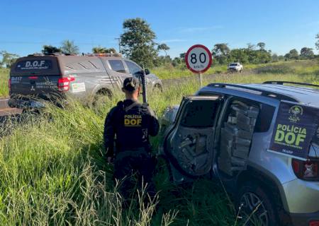 Jeep com 1,2 tonelada de maconha é apreendido pelo DOF em Jardim