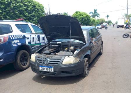 Motociclista ficou ferido após colisão com carro em Nova Andradina