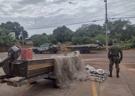 Em Anaurilândia, a Polícia Ambiental de Batayporã prende dupla por pesca predatória