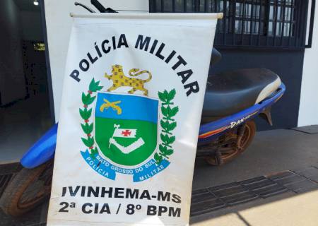 Polícia Militar localiza motoneta abandonada em Ivinhema