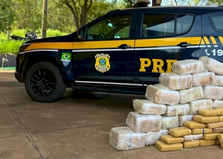 PRF encontra mais de 200 kg de maconha em meio a caixas com erva de tereré em Três Lagoas