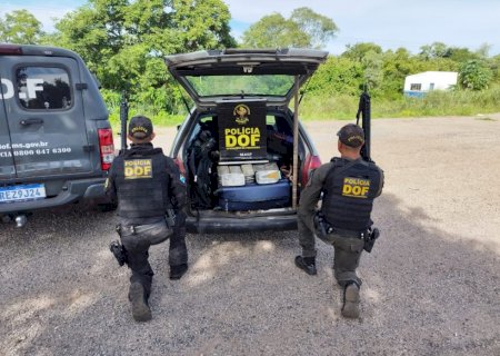 Boliviano que seguia com pasta base de cocaína para São Paulo é preso pelo DOF em Miranda