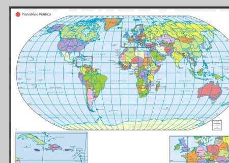 IBGE inicia venda do mapa-múndi com o Brasil no centro