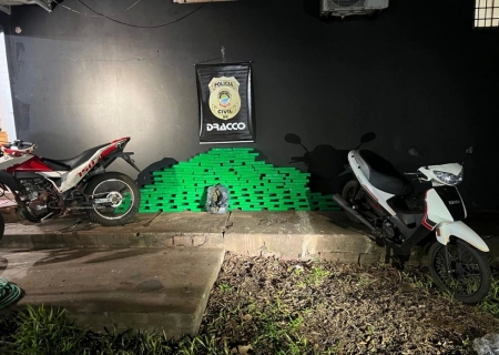 Dupla em motos é presa pelo Dracco com 155 kg de maconha em Coronal Sapucaia