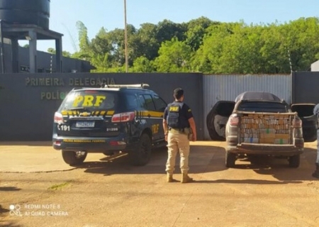 Picape com uma tonelada de maconha é apreendida pela PRF em Jardim