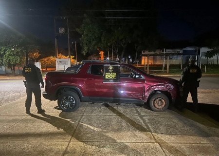 Veículo que seguia para Campo Grande com placas falsas é apreendido pelo DOF em Santa Rita do Pardo