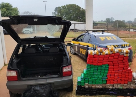 Traficante desiste de fuga da PRF e acaba preso com mais de 300 kg de drogas em Brasilândia