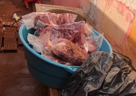 Polícia Civil recupera 20 kg de carne que foram furtados de escola em Rio Brilhante