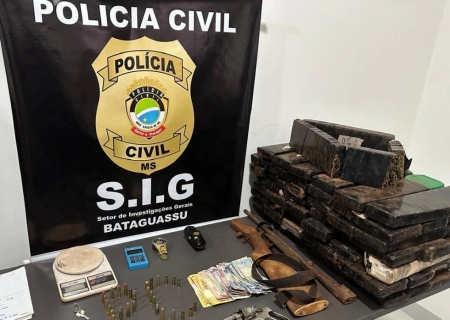 SIG estoura “bunker” com drogas e prende homem por tráfico e porte ilegal de arma de fogo em Bataguassu