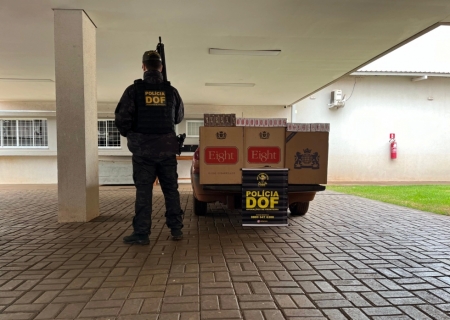 Veículo com cigarros contrabandeados é apreendido pelo DOF entre Dourados e Laguna Carapã