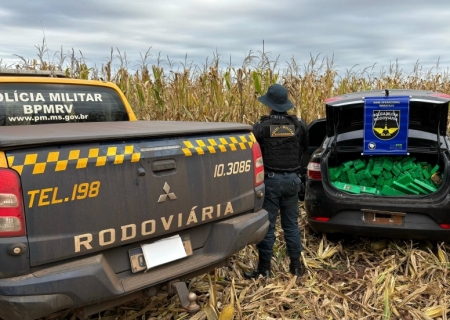 Polícia Militar Rodoviária apreendeu veículo que transportava quase R$ 1 milhão em drogas em Maracaju