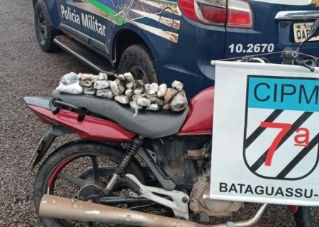 Polícia Militar prende traficante que viajava de moto com 6 kg de drogas em Bataguassu