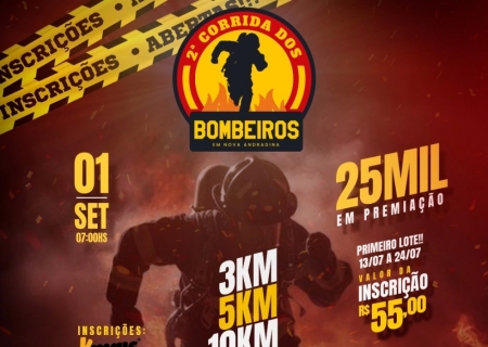 Estão abertas as inscrições para a 2ª Corrida dos Bombeiros em Nova Andradina